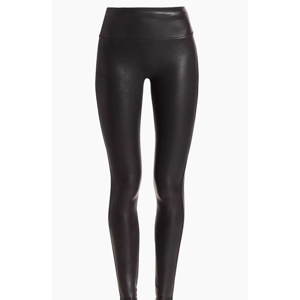 SPANX Faux Leather Leggings - Tummy Control - Power Compression - High Waist! - Picture 5 of 5
